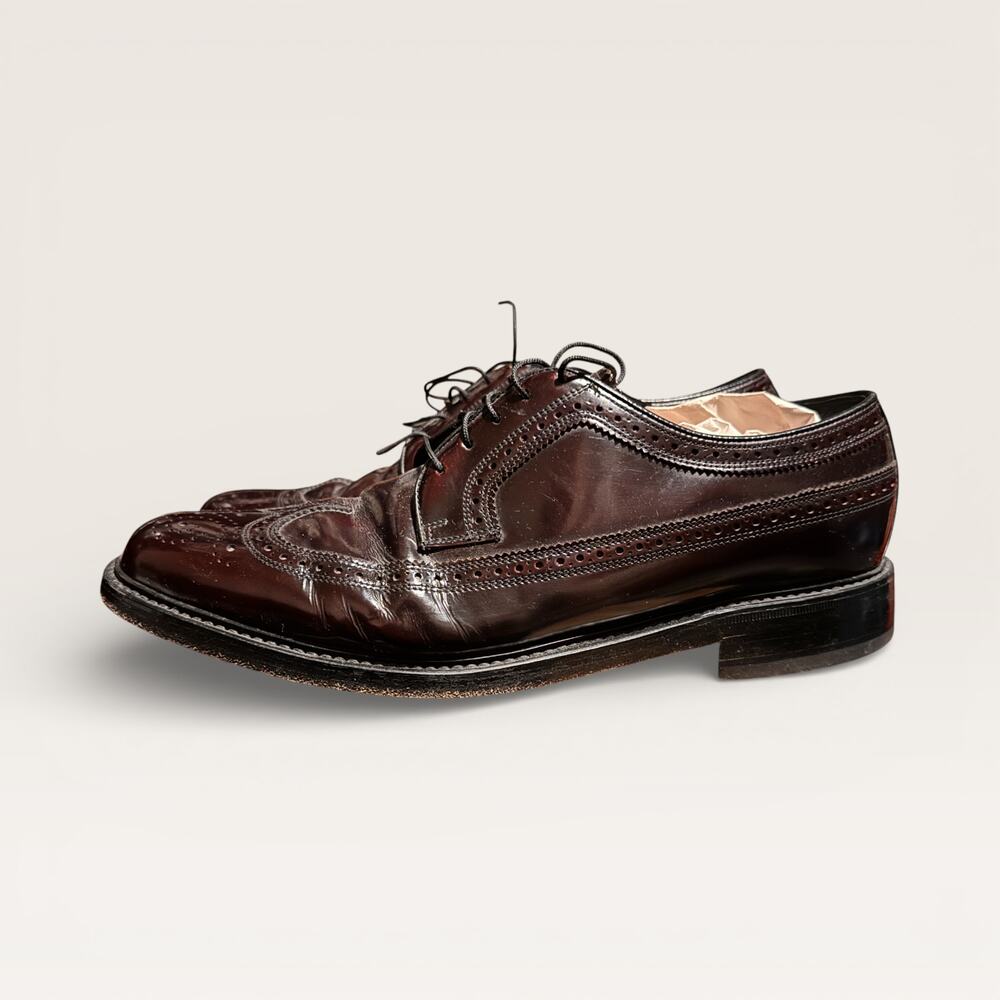 Vintage Wing Tip “The Imperial” by FLORSHEIM Shell Cordovan Budapester Men's 9
